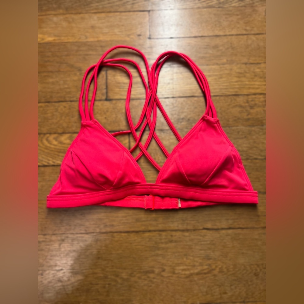 PINK Victoria's Secret Strappy Triangle Bralette - Bright Pink